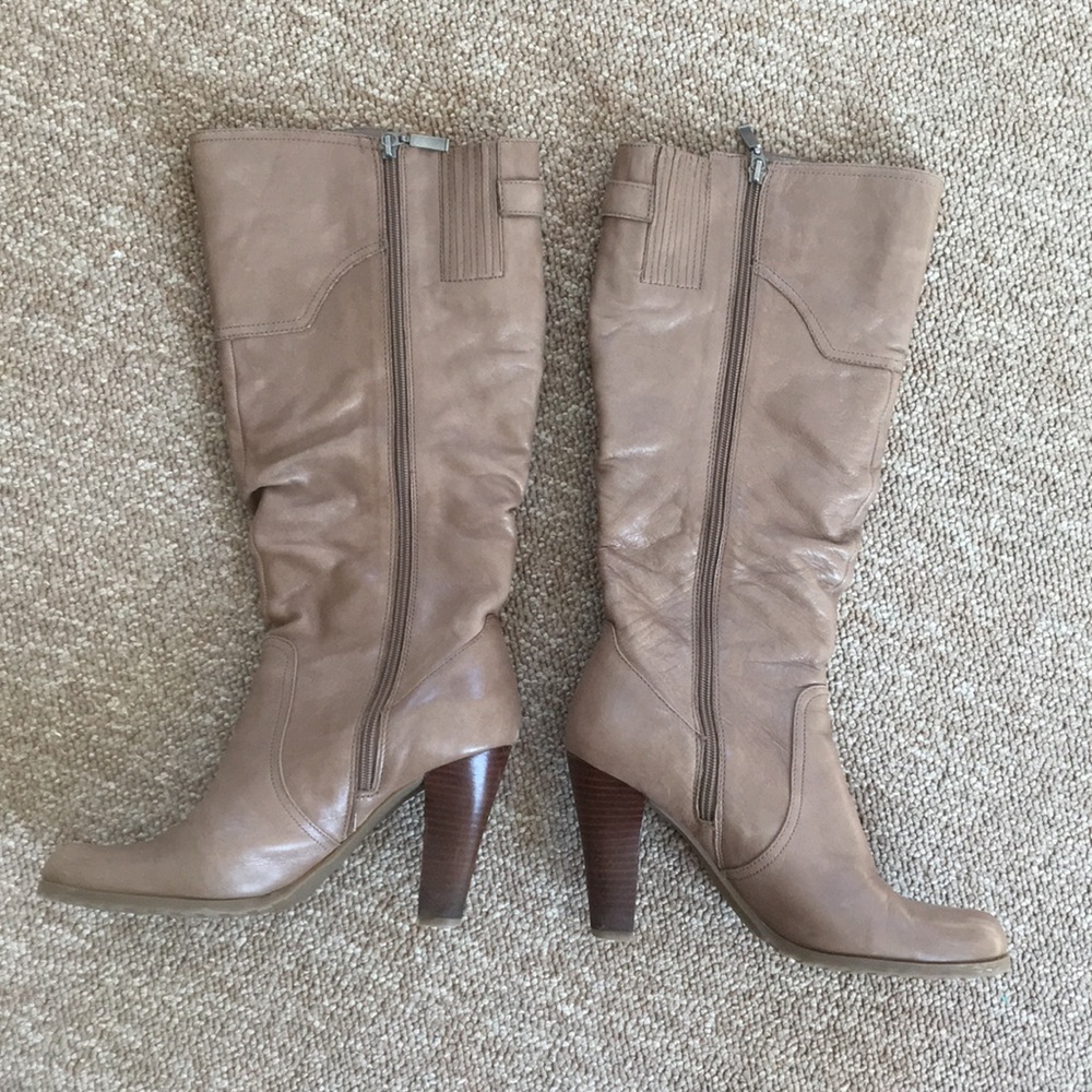 Tan Guess Leather Boots